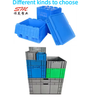 Boîtes de stockage logistique en PP recyclable SHUNMEI, bacs en plastique, caisses empilables, logo personnalisé en couleur, plastique