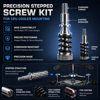 Tornillo de montaje de CPU con cabeza ranurada, perno de hombro para disipador de calor, sujetadores para placa base de computadora, componente de hardware metálico personalizado