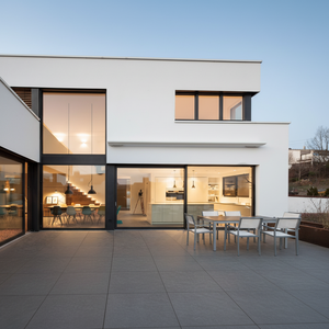 Portes coulissantes contemporaines en <span class=keywords><strong>aluminium</strong></span>, système de vitrage surdimensionné pour l'intérieur et l'extérieur, <span class=keywords><strong>seuil</strong></span> encastré, vente directe usine B2B - Product Image 4