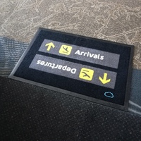 Tapis en nylon torsadé imprimé sur mesure, logo de la compagnie aérienne, imperméable, tapis de sol extérieur pour aéroport