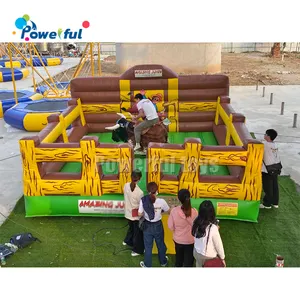 Cheap Mechanical Bull Rental Inflatable Rodeo Bull Riding Machine With Timer Mattress