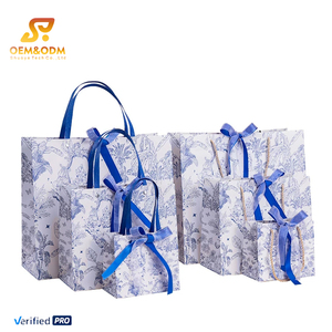 Tùy chỉnh sang trọng Kraft Tote túi băng xử lý trắng không thấm mỡ giấy in logo bán lẻ Hộp Tùy chỉnh thực hiện bao bì Kraft Túi - Product Image 1