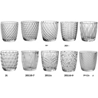 Bougeoir en verre en relief pour décoration de mariage, vente en gros