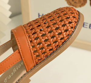 Sandales d'été pour filles, nouvelles sandales souples tressées à bout fermé pour bébés, idéales pour l'extérieur - Product Image 5