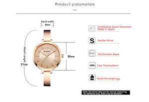 50 montres-bracelets à quartz pour femmes, en acier inoxydable, avec cadran personnalisé OEM, logo Curren 9012, mode, pour femme - Product Image 3