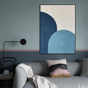 Art original de haute qualité 100% peint à la main <span class=keywords><strong>bleu</strong></span> texture abstraite peinture à l'huile sur toile pour la décoration murale de la maison - Product Image 5