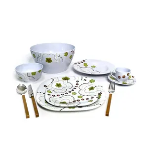 High Quality Custom Melamine Plate Tumbler Dish Set Unbreakable Table Ware for Home Restaurant