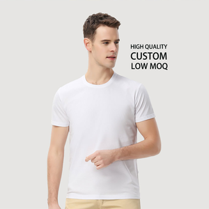 T-Shirt in cotone 100 di alta qualità in tinta unita Unisex T-Shirt con Logo personalizzato Design <span class=keywords><strong>Slim</strong></span> <span class=keywords><strong>Fit</strong></span> da <span class=keywords><strong>uomo</strong></span> - Product Image 1