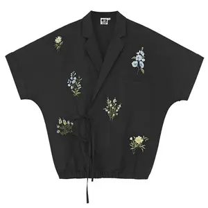 VALLEYOUTH Huajian Plant Broderie manuelle Loose China-Chic Design Shirt