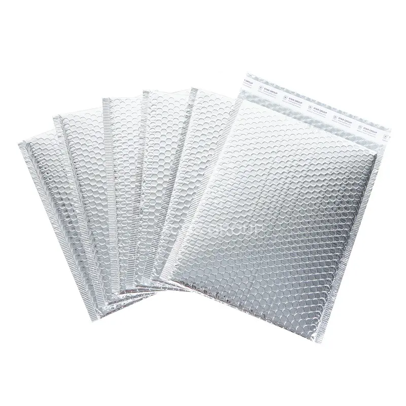 Kasterpack — enveloppes isolantes thermiques en argent glacé, métalliques rembourrées, pour la livraison de aliments froids, Standard US #2 8.5x12