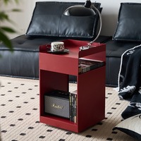 Table basse de rangement mobile, style rétro minimaliste, table d'appoint en métal pour salon, usage domestique