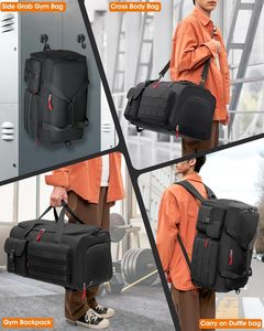 男性用45Lジムワークアウトバックパックスポーツトラベルダッフルバッグ靴 & ラップトップコンパートメントウィークエンダーキャリージムバッグ - Product Image 5