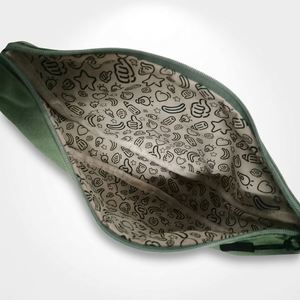 Sac bandoulière demi-lune pour femmes et hommes, petit format, avec plumes et décorations froncées, fermeture éclair géométrique, portable, durable, en coton - Product Image 2