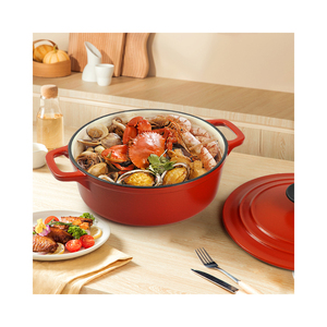 Casserole hollandaise émaillée de couleur 21 cm, casseroles hollandaises <span class=keywords><strong>en</strong></span> <span class=keywords><strong>fonte</strong></span> <span class=keywords><strong>jaune</strong></span>, ensemble de batterie de cuisine <span class=keywords><strong>en</strong></span> <span class=keywords><strong>fonte</strong></span> émaillée de couleur 2,5 QT - Product Image 6