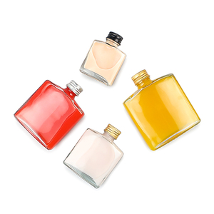 Nước giải khát chai nước trái cây với 28mm Nhôm nắp vặn phẳng vai vuông thủy tinh 50ml 100ml 200ml 250ml - Product Image 3