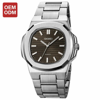 Montre à quartz pour homme VVS, boîtier en acier inoxydable de 40 mm, bracelet étanche 30 m, style business décontracté, date, lumineuse
