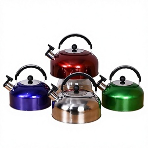 Bouilloire sifflante en acier inoxydable pour cuisinière, avec poignée ergonomique à prise froide - Product Image 1