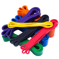 Banda Elástica de Resistencia de Látex de Alta Resistencia para Ejercicio, Banda Elástica para Deporte, Fuerza, Asistencia en Dominadas, Entrenamiento, Pilates, Equipo de Fitness