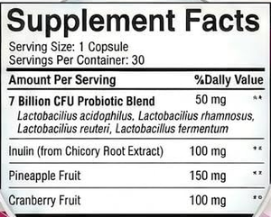 ODM/OEM Feminine Intimate Care Capsules CFU Lactobacillus <b>Blend</b> Prebiotic Inulin Microbiome Support Daily Women Probiotics - Product Image 2