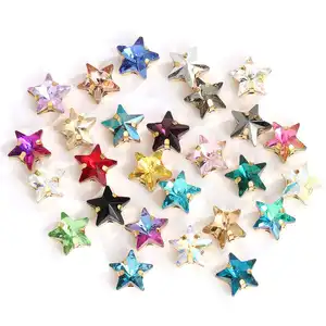 Xichuan New Design Star Shape Pointback Glass claw Rhinestones for Sewing Crystal Charms Pendants Bling Jewelry