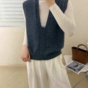 Printemps Nouveau Gilet Tricoté Femme <span class=keywords><strong>Pull</strong></span> Col V <span class=keywords><strong>Pull</strong></span> Gilet Sans Manches Top - Product Image 3