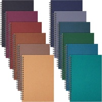 Lot de 12 carnets/journaux spirales personnalisés pour le travail et les cadeaux, avec logo imprimé, couverture en papier classique pour entreprise