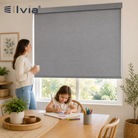 Stores de fenêtre personnalisés pour bureau, sans rail, isolation thermique et occultation de la lumière, stores enrouleurs manuels pour encastrés extérieurs