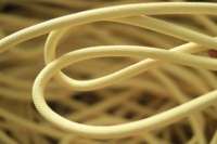 Corde en fibre d'aramide tressée double 48 brins de 10 mm, jaune, écologique, haute performance, résistante à la chaleur et ignifuge, vente en gros