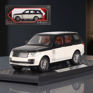 Modelo a Escala 1:24 del Range Rover de Motor Show, Auto de Juguete de Metal en Blanco y Negro con Mecanismo de Retroceso para Niños Mayores de 14 Años - Product Image 2