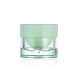 Refillable 15g 20g 30g 50g 60g 100g Acrylic Plastic Face Body Eye Cream Jar Cosmetic Container Diamond-shaped Facets Bottom
