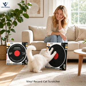 Planche à gratter pour chat en <span class=keywords><strong>vinyle</strong></span>, design tourne-disque DJ <span class=keywords><strong>Jukebox</strong></span>, jouet en carton ondulé, mobilier d'intérieur, vente en gros - Product Image 2