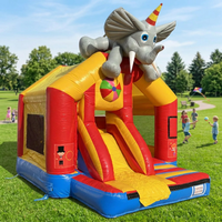 Château Gonflable Personnalisé Thème Dessin Animé pour Enfants et Famille, Aire de Jeux Extérieure avec Toboggan, Idéal pour Location Commerciale