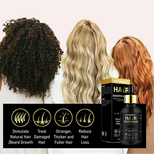 Siero per la crescita di capelli e barba con biotina e olio di ricino, all'ingrosso OEM Private Label, per <span class=keywords><strong>uomo</strong></span> e donna, ripara i danni, nutre il cuoio capelluto. - Product Image 3