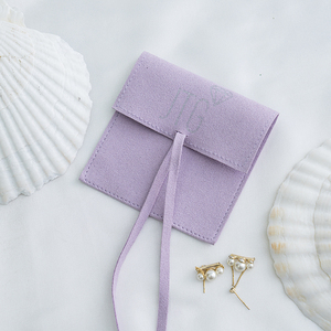 Custom Logo Velvet Microfiber Jewelry Pouch with Sliding Drawer Paper <b>Gift</b> <b>Box</b> Packaging Set for Ring Necklace <b>Earrings</b> - Product Image 3