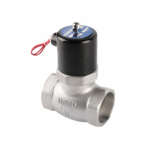 Vanne solénoïde à piston en acier inoxydable, filetage 1 pouce, haute température, AC 220 V, vanne de commande électromagnétique - Product Image 1