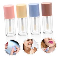 Tube de brillant à lèvres vide 4,5 ml 6 ml avec grand applicateur brosse, couleurs rose, noir, or, vert, blanc, argent – Nouvelle collection à succès