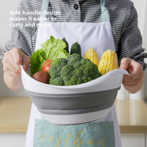 <span class=keywords><strong>Escurridor</strong></span> <span class=keywords><strong>de</strong></span> Cocina Ovalado Plegable y Colgante para Lavar Frutas, <span class=keywords><strong>Verduras</strong></span> y Arroz, Diseño Simple y Moderno - Product Image 4