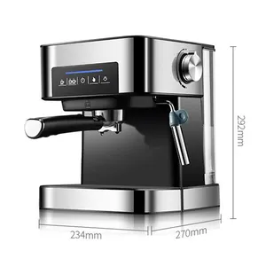 Machine à café expresso automatique noire, vente en gros, appareil à café expresso italienne, rôtissoire de haute qualité