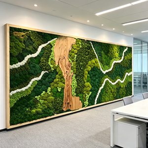 Panel de Musgo Decorativo Personalizado, Musgo Preservado en Madera para Decoración de Paredes de Oficinas, Espacios Comerciales e Interiores - Product Image 5