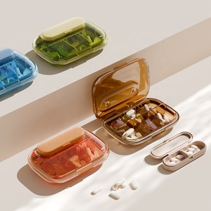 Wholesale Portable Mini Pill <b>Storage</b> <b>Box</b> 4 Compartment One Day Travel Organizer Square Shape with Opening Design <b>Small</b> PP Case - Product Image 6
