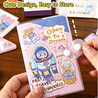 Album de rangement pour autocollants à motifs de dessins animés, avec bouton-pression, couverture en PVC, livre de collection d'autocollants pour la décoration de journal, cadeau pour enfants