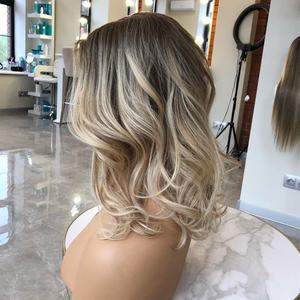 Parrucca Frontale in Pizzo Trasparente con <span class=keywords><strong>Capelli</strong></span> Europei Peruviani, <span class=keywords><strong>Colore</strong></span> Marrone con Meches, Lisci e Allineati alla Cuticola - Product Image 4