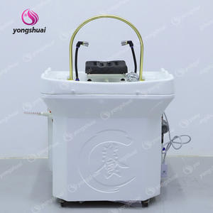 Kursi Keramas Portabel Mobile dengan Bak Keramik untuk Mencuci Rambut, Furnitur Spa Ramah Lingkungan dan Ekonomis dari Jepang untuk <span class=keywords><strong>Salon</strong></span> Rambut Kecil - Product Image 2