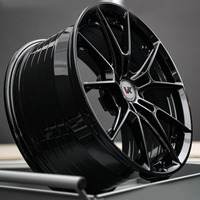 Jantes forgées personnalisées VeroX Gloss Black Split Spoke 18-22 pouces 5x112 5x114.3 5x120 pour Porsche Tesla Véhicules de luxe haute performance
