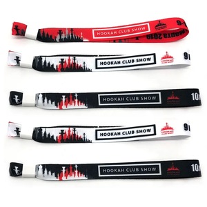 Bracelets en tissu personnalisés <span class=keywords><strong>Bracelet</strong></span> écologique pour événements et fêtes <span class=keywords><strong>Bracelet</strong></span> avec fermoir en <span class=keywords><strong>plastique</strong></span> - Product Image 5