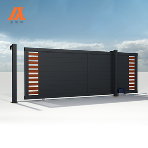 Porte coulissante automatique en alliage d'aluminium industriel personnalisée GINARI, 4 m, durable, écologique, couleur grise, garantie de 2 ans, moderne - Product Image 4