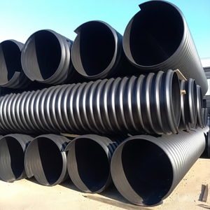 ท่อระบายน้ำใต้ดินแบบลูกฟูกเสริมเหล็ก HDPE SN8 SN12.5 ขนาด DN200-DN3000 สำหรับระบายน้ำเสีย ได้รับการรับรองมาตรฐาน ISO CE SASO - Product Image 4