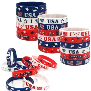 Pulsera de silicona suave con bandera Desent, pulseras de goma personalizadas, pulsera de silicona, pulsera personalizada de silicona para hombres