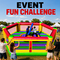 Arène de combat gonflable hexagonale avec plateforme rotative d'équilibre, jeu en PVC durable pour événements festifs, team building et location