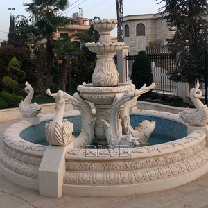 Esculturas decorativas para exteriores grandes talladas en piedra blanca Dios griego Poseidón Cascada Fuentes Mármol Fuente <span class=keywords><strong>Trevi</strong></span> - Product Image 5